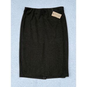 New NWT Womens Philosophy‎ Dark Gray Black Mid-Length Pencil Skirt Size 2